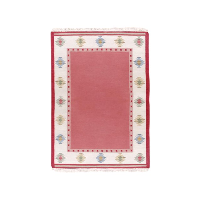 Vintage Swedish Rolakan Carpet in Hand Woven Wool For Sale