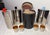 Vintage German Ahs Chrome Art Deco 3 Flask Travel Shot Bar Mid Century Modern - 8 pcs For Sale - Image 10 of 10