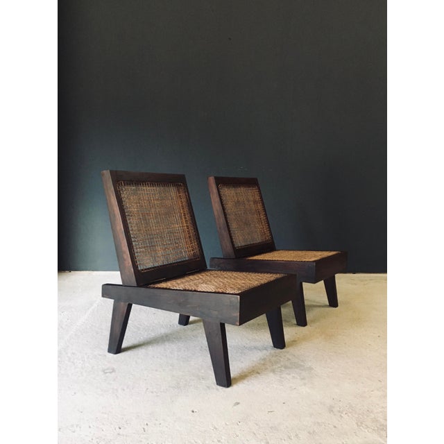 Low Modernist Folding Chairs by Pierre Jeanneret for Chandigarh, India, 1960s, Set of 2 For Sale - Image 10 of 18
