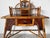 Early 19th Century 19th-Century English Aesthetic Movement Burnt Bamboo & Lacquer Writing Desk With Mirror For Sale - Image 5 of 17