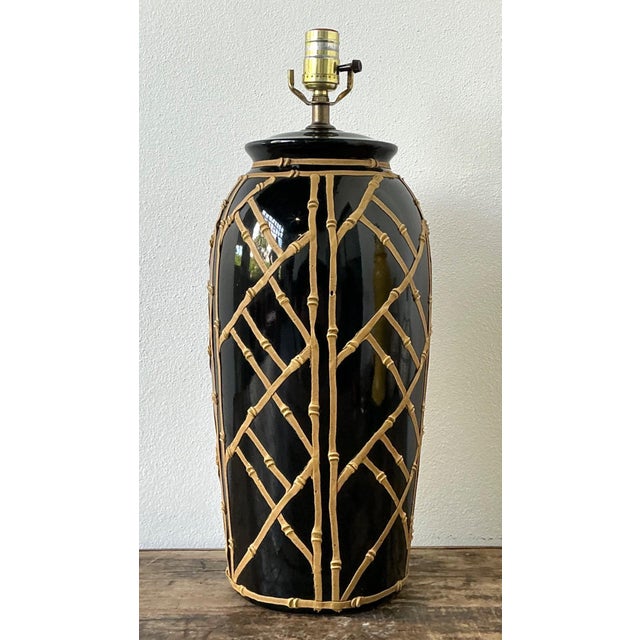 Vintage Glazed Ceramic Icing Lamp For Sale - Image 12 of 16