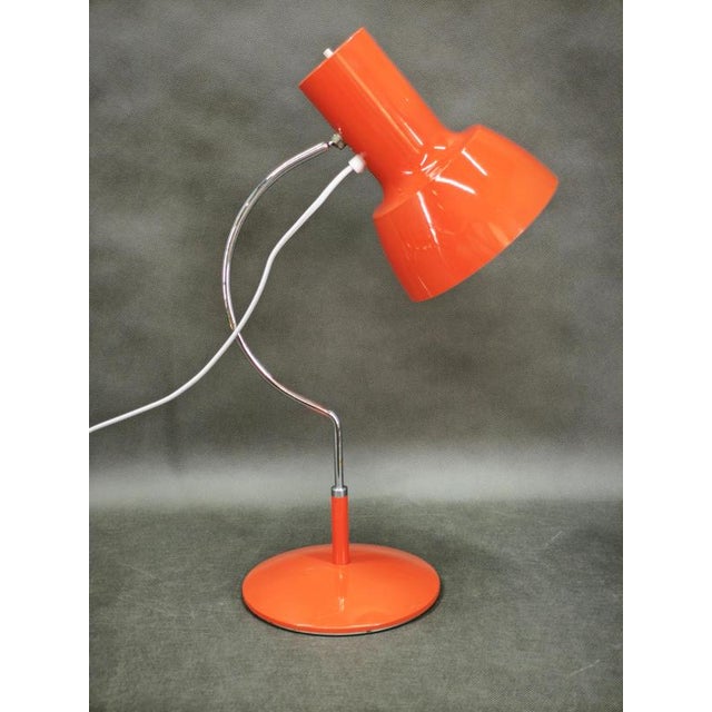 Orange Table Lamp by Josef Hůrka for Napako, Czechoslovakia, 1960s For Sale - Image 3 of 12