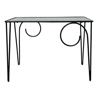 Mid-Century Modern Danish String Style Glass Side Table, 1960s For Sale