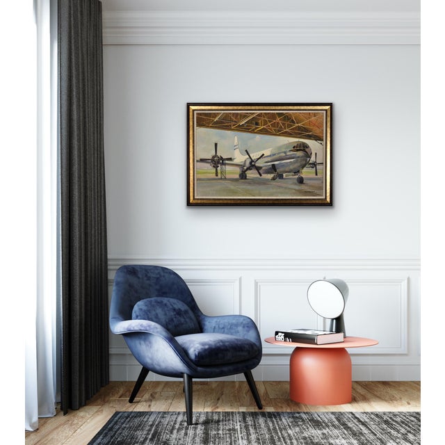 David Shepherd, Boac Boeing 377 Stratocruiser, 1953, Oil on Canvas, Framed For Sale - Image 18 of 18