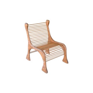 Unique Custom Built Vintage Dowel Lounge Chair For Sale