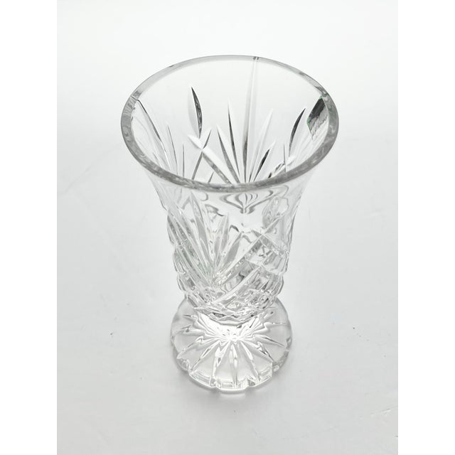 Waterford Waterford (Marquis) “Glendale” Crystal Flared Trumpet Footed Vase For Sale - Image 4 of 9
