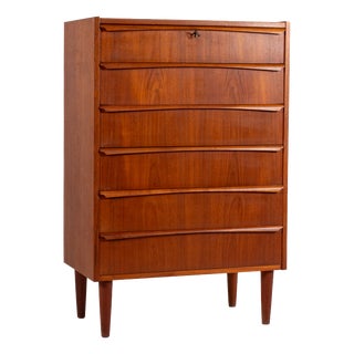 Vintage Danish Teak Tallboy Chest of Drawers, 1960s For Sale