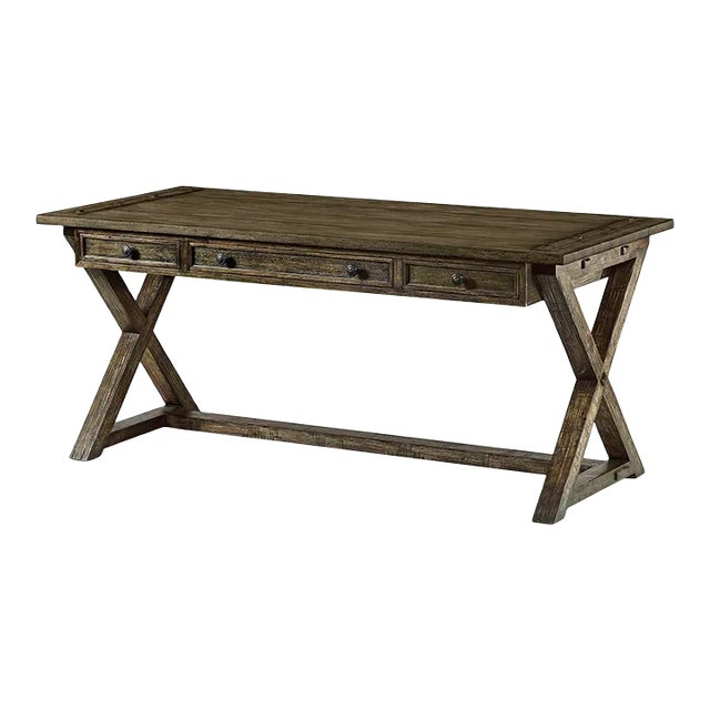 Rustic Country Walnut Desk - Driftwood finish For Sale