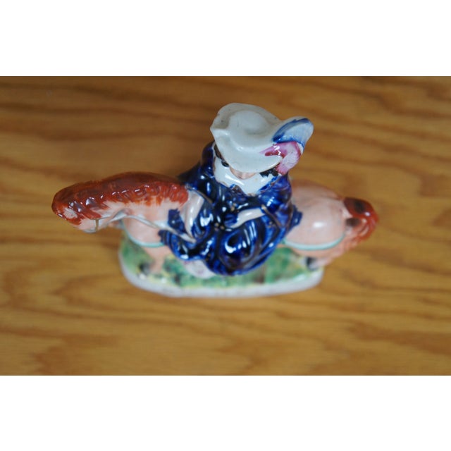 Antique Staffordshire Porcelain Duchess of Cambridge Horseback Figurine For Sale - Image 6 of 11