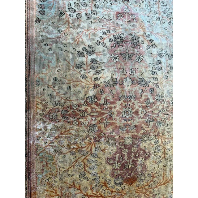 Late 19th Century A 19th Century Rare Genuine Silk Ferahan Sarouk Rug Circa 1870 For Sale - Image 5 of 15