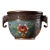 Vintage Cloisonné Enamel Censer With Beast Handles and Lotus Motif For Sale