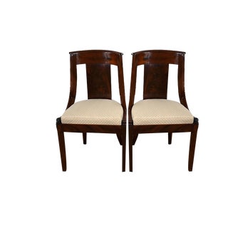 Set of Gondola Chairs in Mahogany For Sale