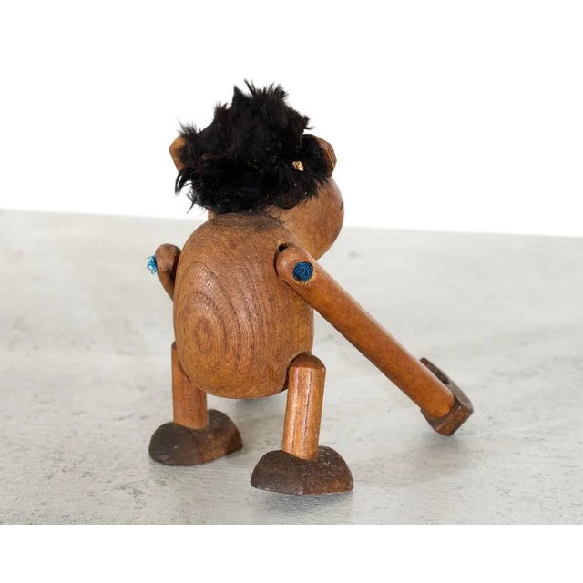 Wooden Carved Monkey, 1950s For Sale - Image 4 of 5