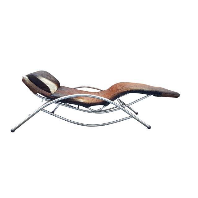 Modernist Cowhide Chaise Lounge Chairish