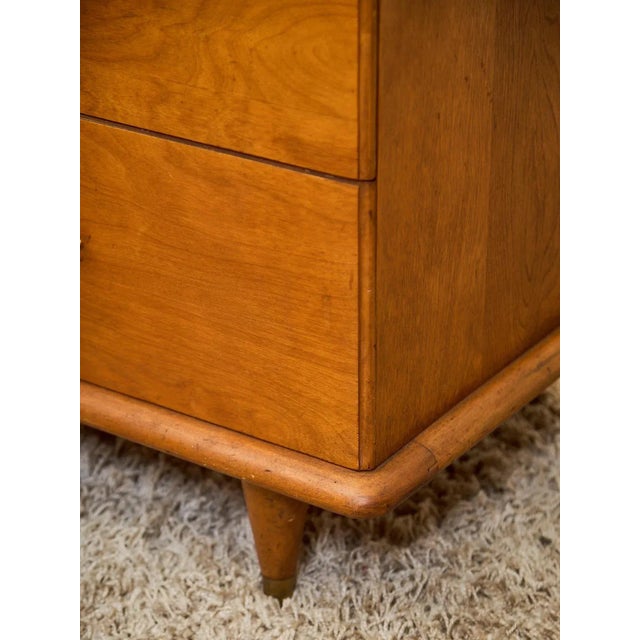 Mid-Century Modern Walnut 6 Drawer Dresser With Louvered Drawers For Sale - Image 3 of 12