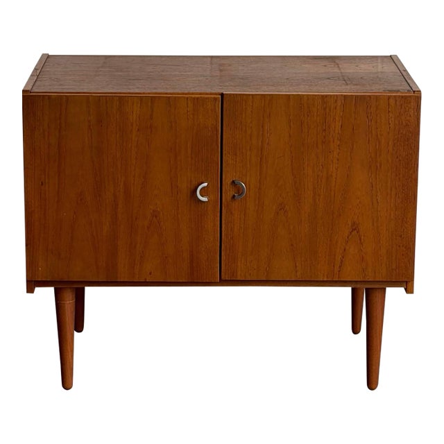 Denka Teak Cabinet Wooden Small Storage Small Denmark 1970s For Sale