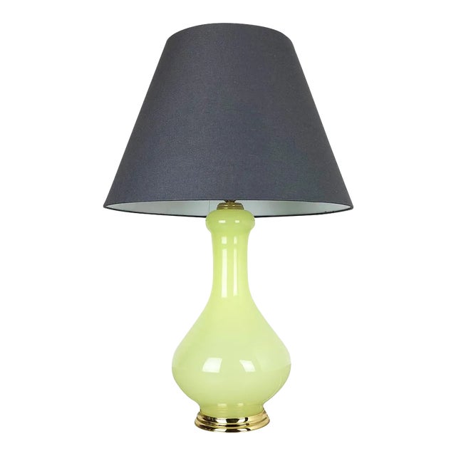 Large Opaline Murano Glass Table Light from Cenedese Vetri, Italy, 1960s For Sale