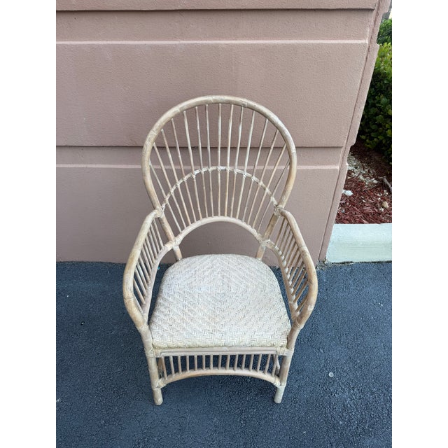Vintage Fan Back Rattan Armchairs, a Pair For Sale - Image 15 of 15