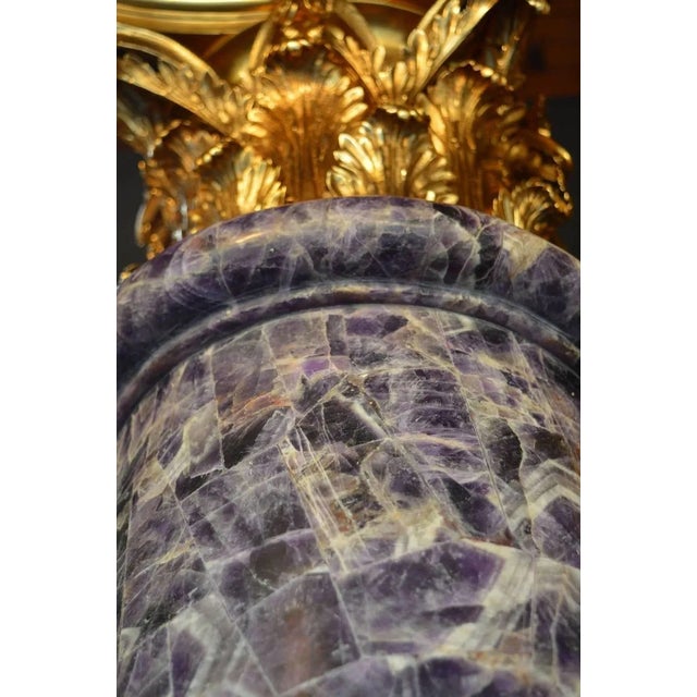 Pair of Early 20th Century Amethyst Empire Style Columns For Sale - Image 4 of 6