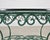 Forest Green o.w. Lee American Regency Style Wrought Iron and Glass Scrolled Garden Table For Sale - Image 8 of 18