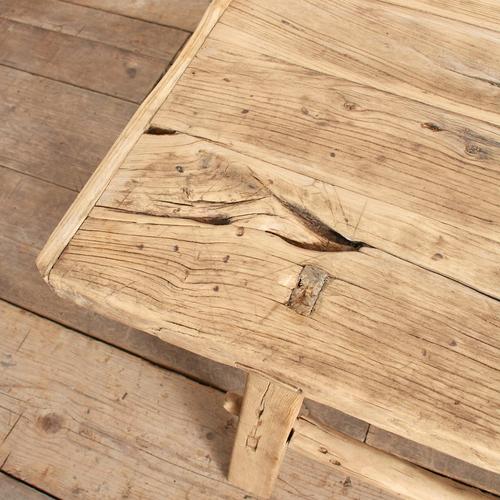 1920s Antique Rustic Elm Coffee Table, 1920s For Sale - Image 5 of 9