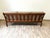 Solid teak frame in very good condition with a mature patina, Reversible cushions are upholstered in original oatmeal-...
