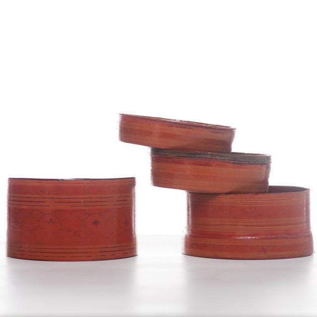 Low-cost insured shipping included. A hard-to-find, collector-grade 20th-century Burmese very large lacquerware betel box...