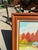 Mid-Century Modern 1990s Watermill and Colorful Foliage Landscape Painting on Canvas, Signed by the Artist, Framed For Sale - Image 3 of 8