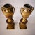 19th Century Gilded Bronze Fluted Vases on Plinth, Italy, Set of 2 For Sale - Image 5 of 6