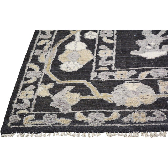 Contemporary Oushak Hand Knotted Wool Rug, 9'5x12'7 For Sale - Image 4 of 5