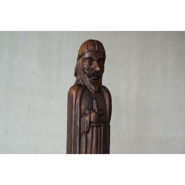 Whimsical Knight Bottle Holder in Wood, 1960s For Sale - Image 6 of 11