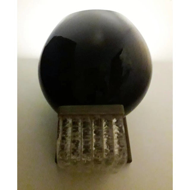 Metal 1950s Black Murano Uplight Sconce by Barovier E Toso For Sale - Image 7 of 10