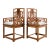 Pair of Chinese Ming Style Scholar's Armchairs With Marble Inset For Sale
