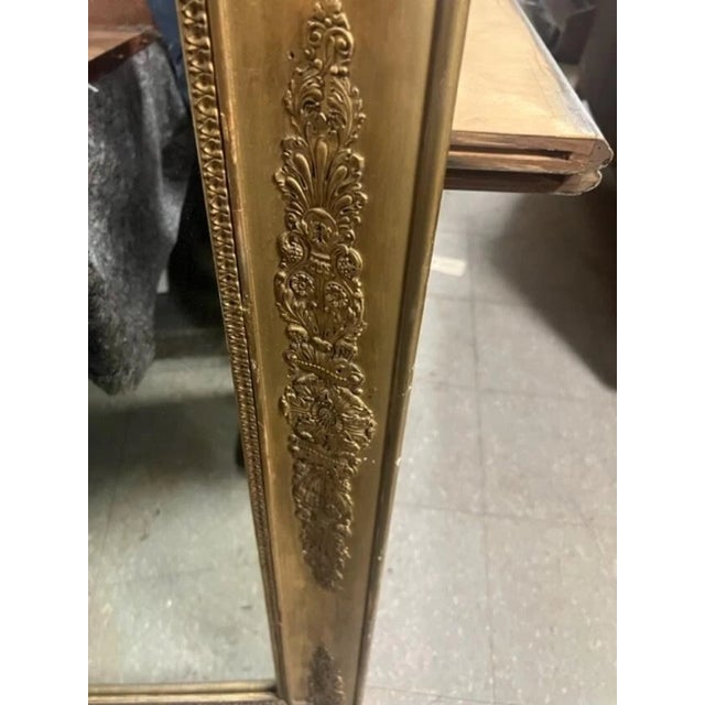 Antique Frech Gilt Over Mantle Mirror For Sale In West Palm - Image 6 of 6