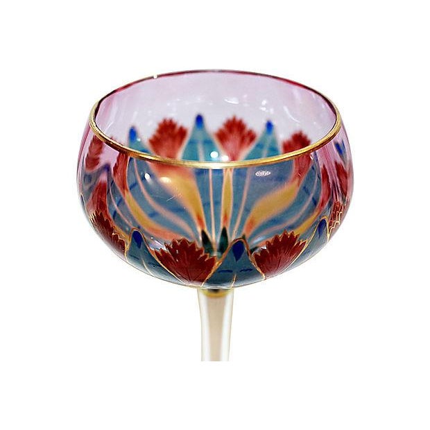 HandPainted Gold Stemware Chairish