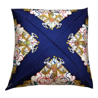 Hermes Luna Park Vintage Silk Scarf Pillow For Sale