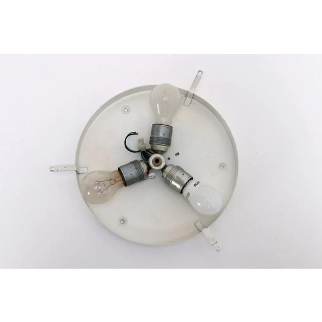 Metal Vintage Ice Glass and Metal Ceiling Lamp from Doria Leuchten, Germany, 1960s For Sale - Image 7 of 12