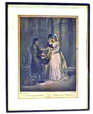 Antique English Market Scene Engraving