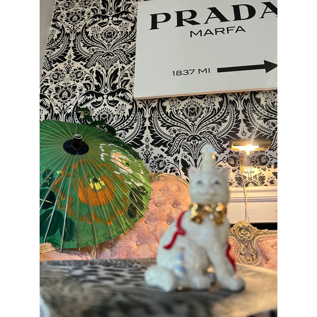 1970s Ceramic Lennox Birthday Cat With Party Hat For Sale - Image 4 of 8