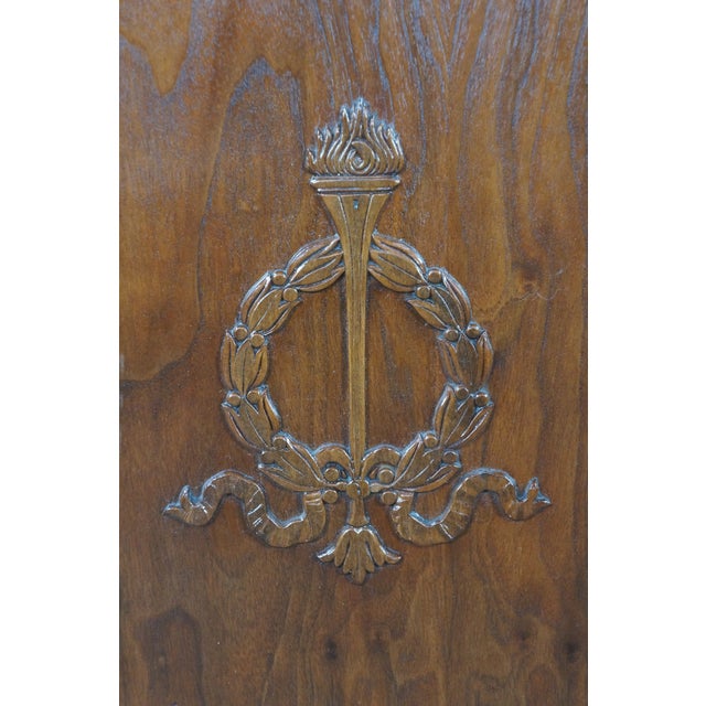 Brown Antique Neoclassical Edwardian Walnut Singer Parlor Cabinet Dry Bar Console 30" For Sale - Image 8 of 18