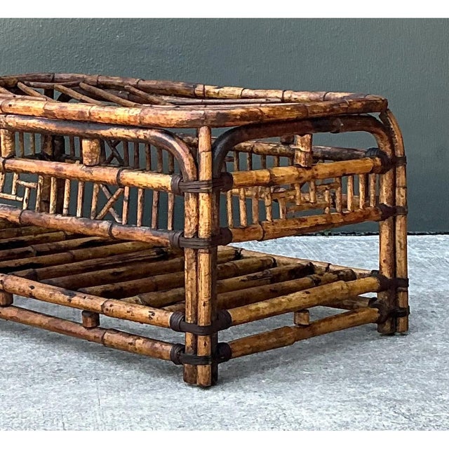 Vintage Brighton Rattan Coffee Table For Sale In West Palm - Image 6 of 12