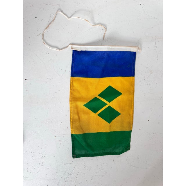 Saint Vincent & the Grenadines Vintage Nautical Burgee Flag For Sale - Image 10 of 11