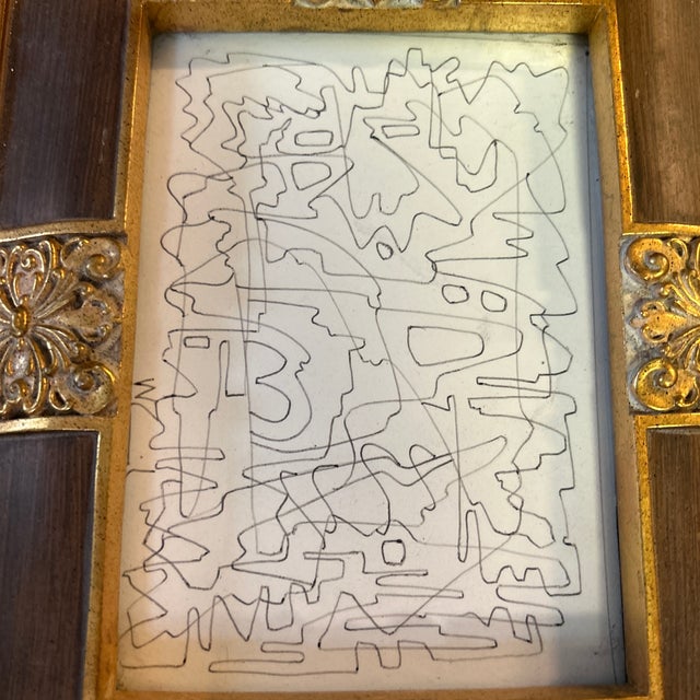 Contemporary original abstract pen drawing by Wayne Cunningham. Signed. Measures 5x7 or 8x10 framed. Check out my shop...