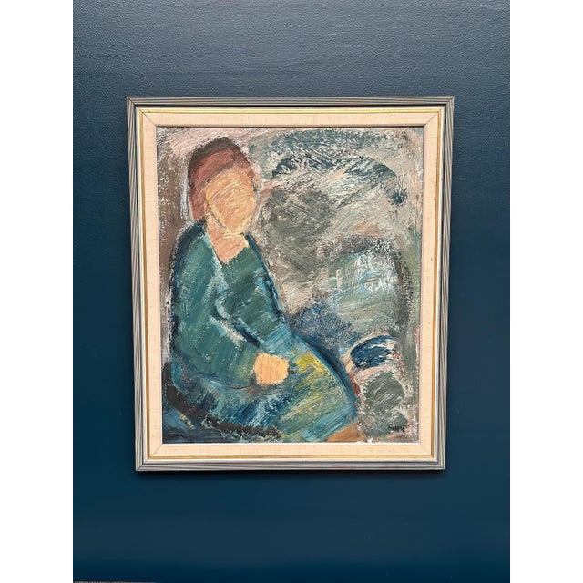 Gösta Falck, Woman, 1960s, Oil on Canvas, Framed For Sale - Image 4 of 14