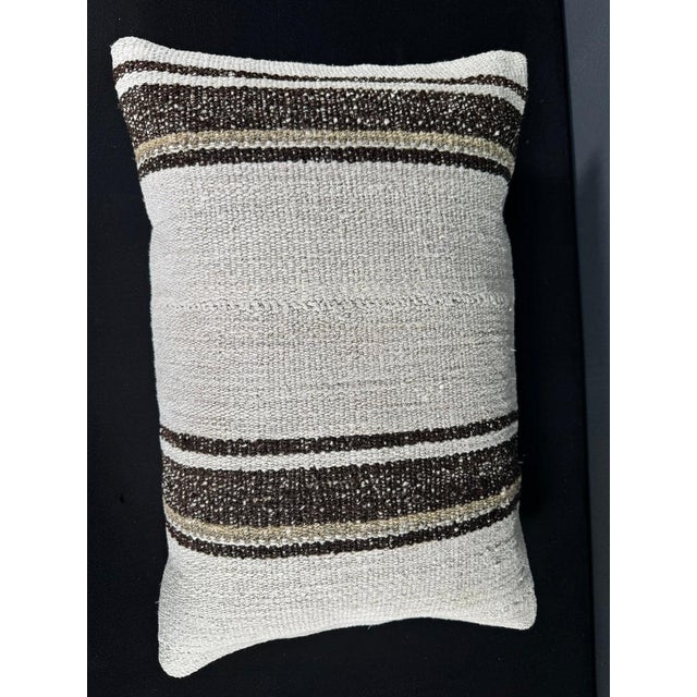 Turkish Hemp Pillow Cushion Natural Beige Brown Pillow Cushion Cover 16" x 24" #30153 Enhance your home decor with our...