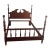 Vintage Keller Solid Charry Queen Headboard, Footboard and Rails For Sale