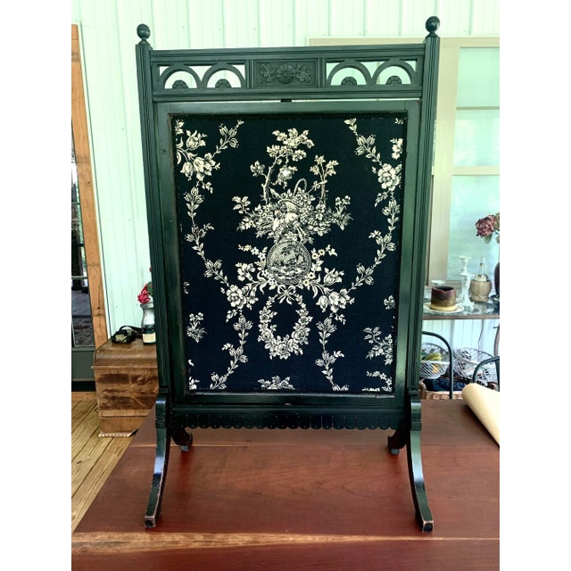 The School of Paris 19th Century French Tapestry Fire Screen For Sale - Image 3 of 10
