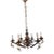 1980s 6 Arm Brass Chandelier For Sale