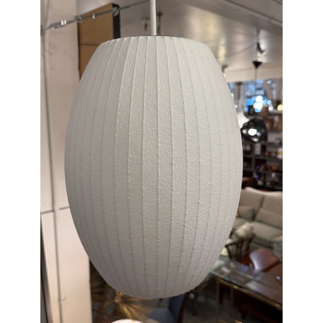 Herman Miller George Nelson for Herman Miller Nelson Cigar Bubble Pendant Light For Sale - Image 4 of 12