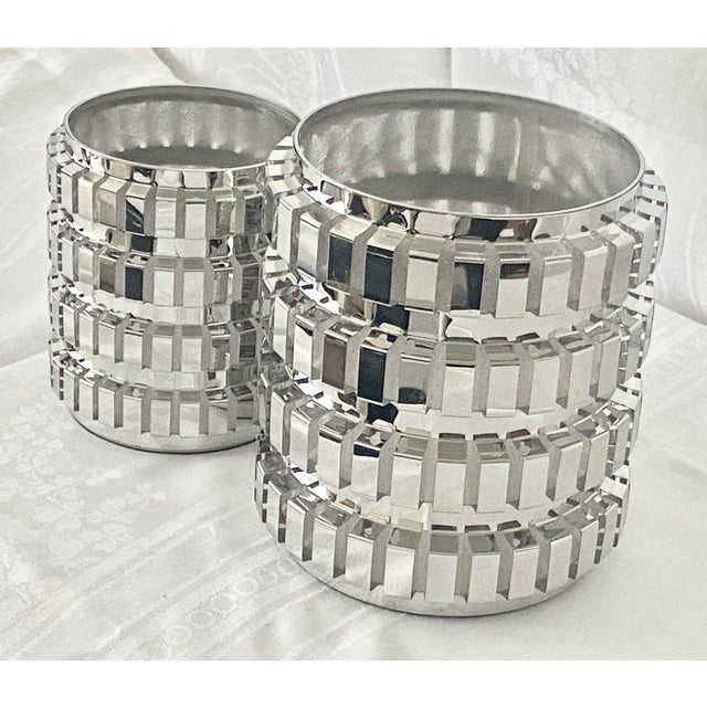 Late 20th Century Y2k Glamour to Your Tabletop With This Striking Pair of Party Lite "Enchanted Linear" Candle Holders For Sale - Image 16 of 16